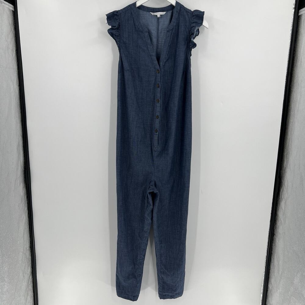 The Nines By Hatch Button Chambray Denim Jumpsuit… - image 4